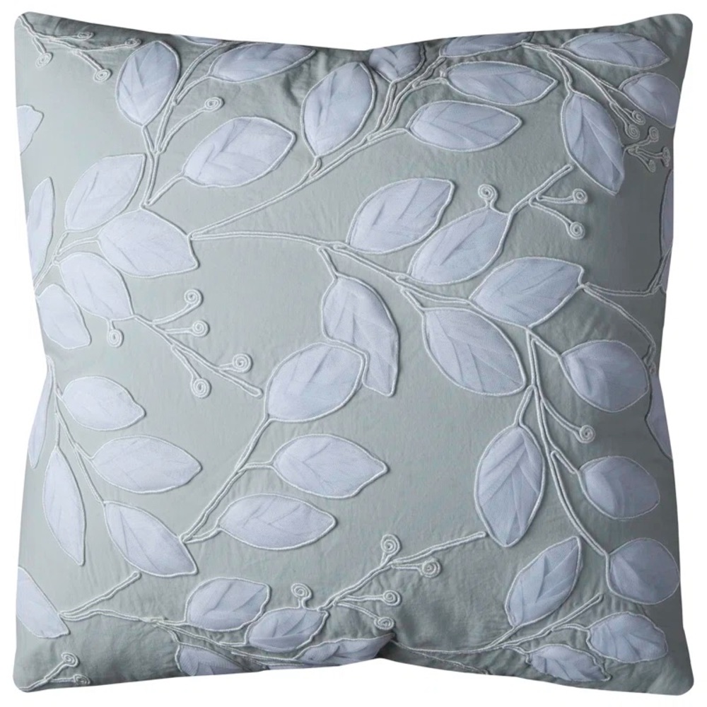 Farmhouse chic Leaf Pattern Throw Pillow
